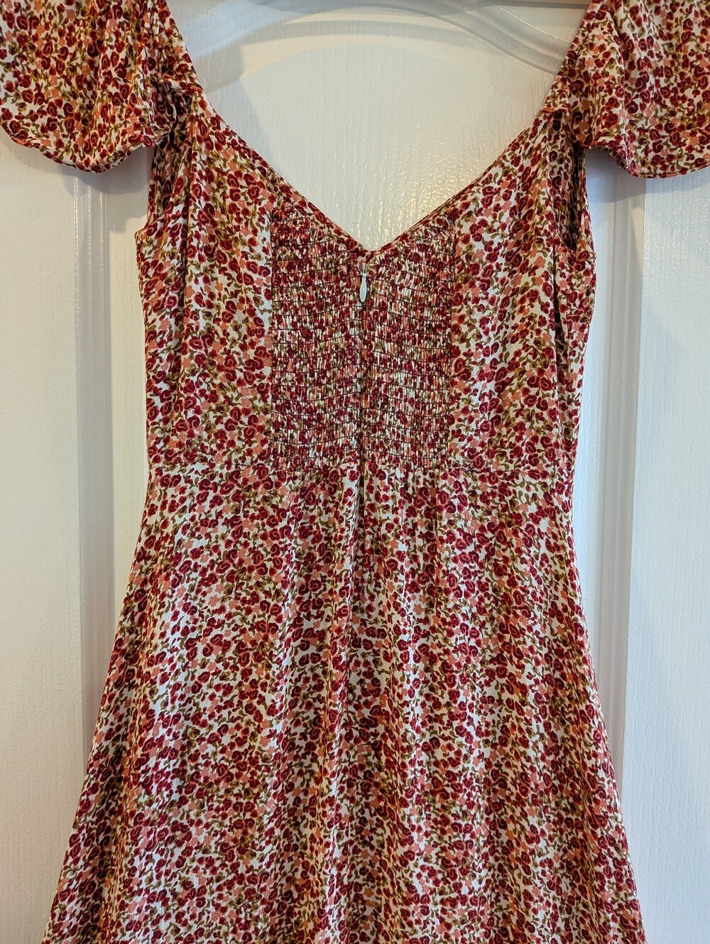 Reformation Petites Baxley Floral Midi Dress La Vie En Rose Red Pink Size 2 - Picture 10 of 16